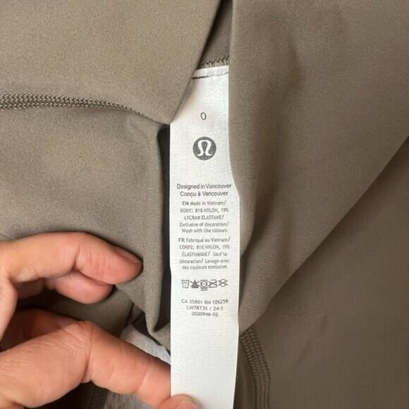 Lululemon Align HR High Rise Short 6" Size 0 Taupetastic Beige Brand New NWT - Picture 6 of 8